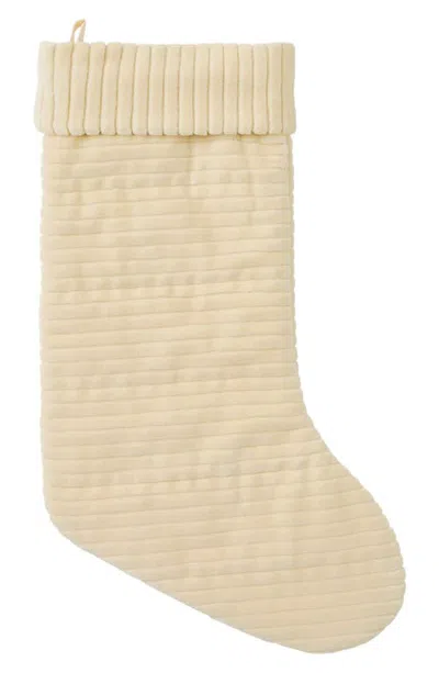 Coyuchi Velvet Ridge Organic Cotton Stocking In Brown