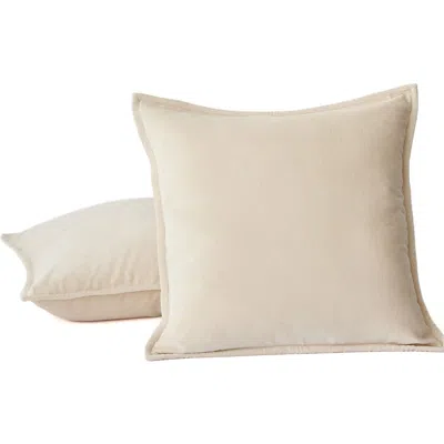 Coyuchi Velveteen Organic Cotton Pillow Cover In Undyed