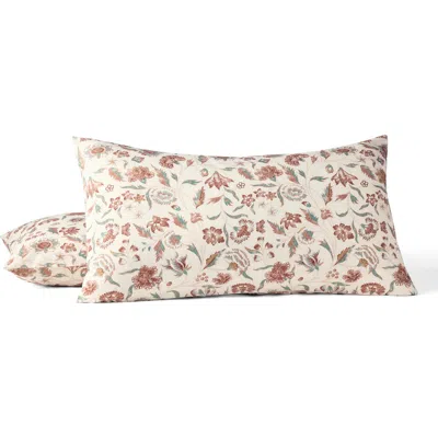 Coyuchi Viola Print Organic Cotton Sham In Neutral