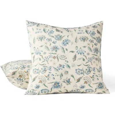 Coyuchi Viola Print Organic Cotton Sham In Neutral