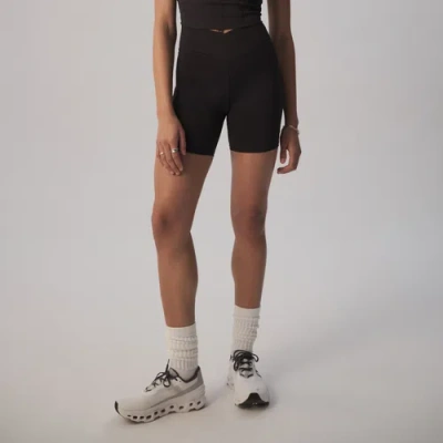 Cozi Womens  Cross Front Bike Shorts In Black