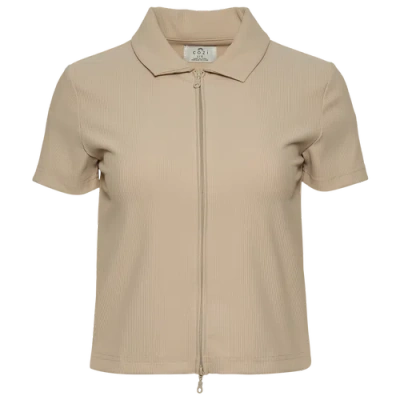 Cozi Womens  Fitted Polo In Brown