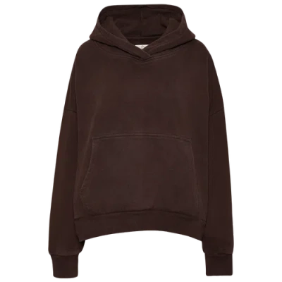 Cozi Womens  Heavy Weight Hoodie In Brown