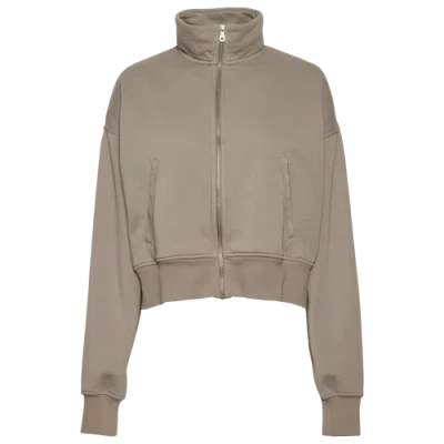 Cozi Womens  Pherin French Terry Full-zip Jacket In Grey