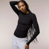 Cozi Womens  Ruched Smoothing Top In Black