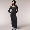 Cozi Womens  Saxx Rib Dress In Black