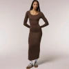 Cozi Womens  Saxx Rib Dress In Purple