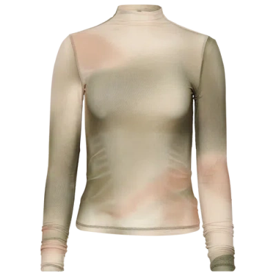 Cozi Womens  Susie Mesh Top In Tan