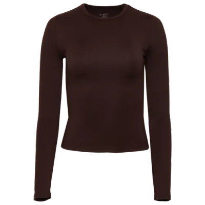 Cozi Womens  Yuli Smoothing Long Sleeve In Multi/brown