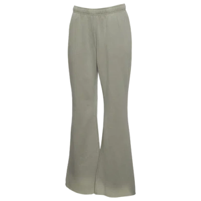 Cozi Womens Fleece Flare Pants In Gray