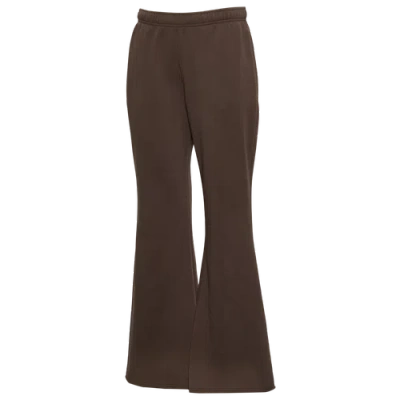 Cozi Womens Fleece Flare Pants In Brown