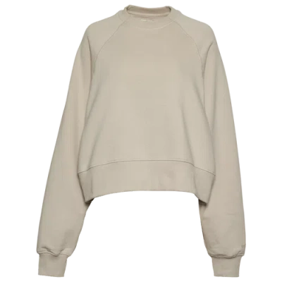 Cozi Womens Fleece Oversized Crewneck In Neutral