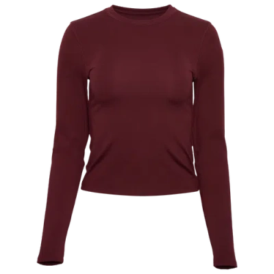 Cozi Womens Yuli Ribbed Long Sleeve T-shirt In Brown