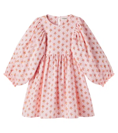 Cozmo Kids' Alba Floral Cotton Dress In Pink
