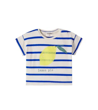 Cozmo Baby Aran Striped Cotton Jersey T-shirt In Multi