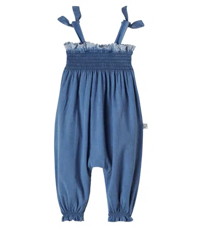 Cozmo Baby Dora Cotton Chambray Jumpsuit In Blue
