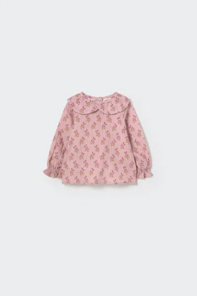 Cozmo Kids' Baby Girls' Bloom Textured Blouse In Silver Pink