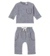 Cozmo Baby Set Of Sweatshirt And Sweatpants In Gray