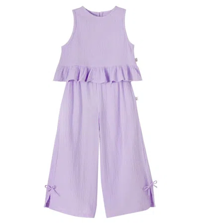 Cozmo Kids' Blair Top And Violet Pants Set In Purple
