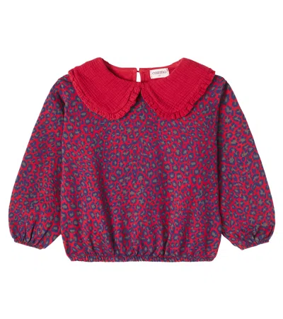 Cozmo Kids' Genoa Cotton-blend Fleece Sweatshirt In Red