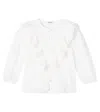 Cozmo Kerala Ruffled Cotton Blouse In White