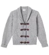 Cozmo Laos Wool-blend Cardigan In Gray