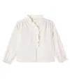 Cozmo Malaca Ruffled Cotton Blouse In Neutral
