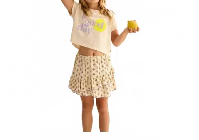 Cozmo Kids' Molly Cotton Floral Skirt In Lavender In Purple