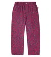 Cozmo Paola Animal-printed Cotton Pants In Pink