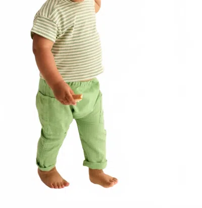 Cozmo Kids' Toddler's Alan Striped Slub Tee In Green