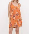 Cozy Casual Short Strappy Mini Dress In Rust