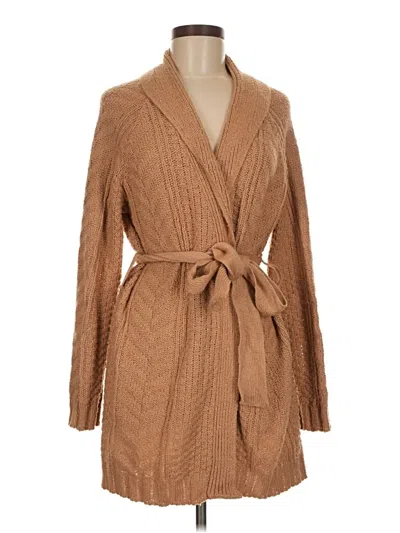 Pre-owned Cozy Casuals Cardigan Sweater In Brown