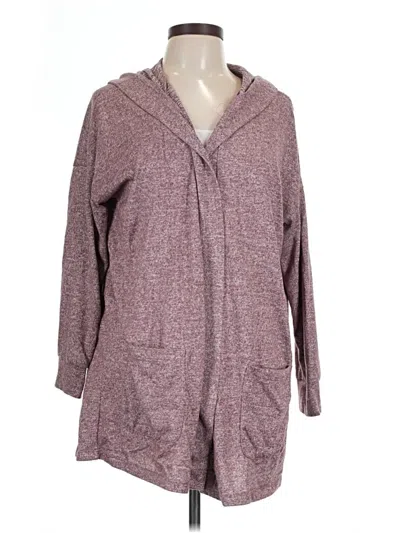 Pre-owned Cozy Casuals Cardigan Sweater In Burgundy