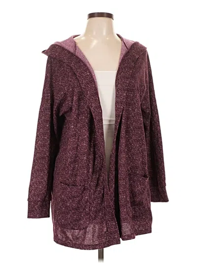 Pre-owned Cozy Casuals Cardigan Sweater In Burgundy
