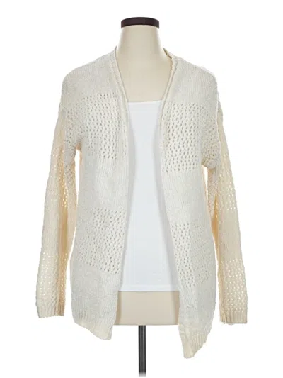 Pre-owned Cozy Casuals Cardigan Sweater In Ivory