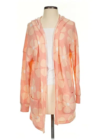 Pre-owned Cozy Casuals Cardigan Sweater In Orange
