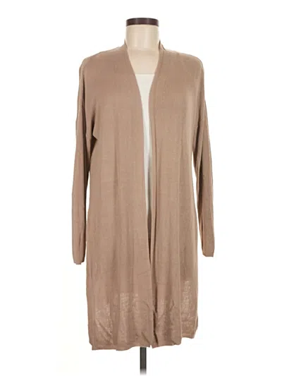 Pre-owned Cozy Casuals Cardigan Sweater In Tan