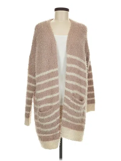 Pre-owned Cozy Casuals Cardigan Sweater In Tan