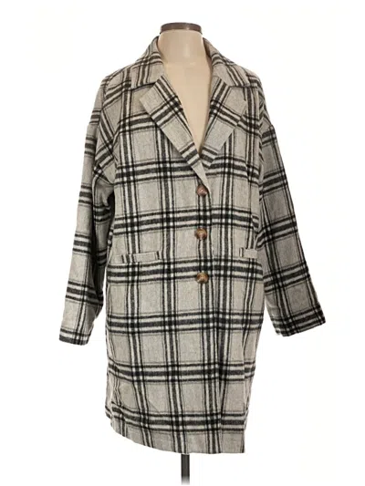 Pre-owned Cozy Casuals Coat In Gray