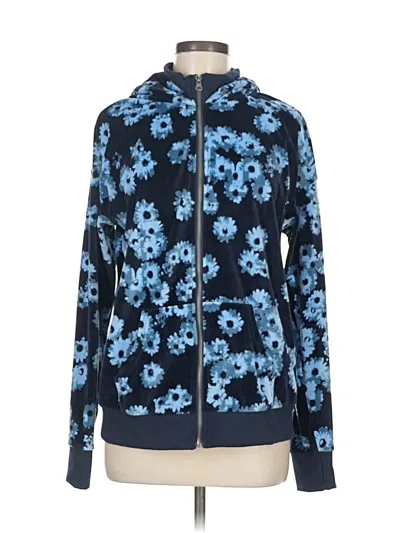 Pre-owned Cozy Casuals Zip Up Hoodie In Blue