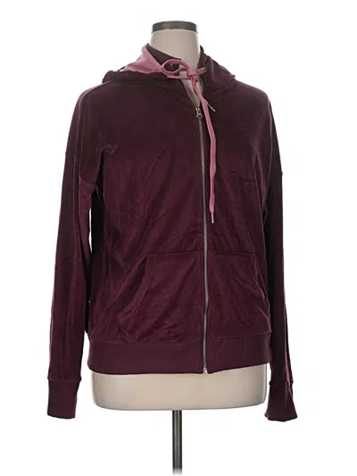 Pre-owned Cozy Casuals Zip Up Hoodie In Burgundy