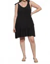 Cozy Co. Eliza Button Down Dress In Black In Black