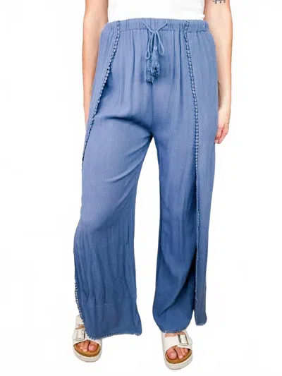 Cozy Co. High-rise Swim Cover Up Bottom Pants In Denim Blue