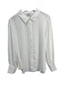 COZY CO. LONG CUFF LATERN PUFF SLEEVE BLOUSE IN OFF WHITE