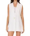 Cozy Co. Mira Open Vest In White In Neutral