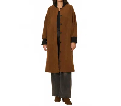 Cozy Co. Rustic Corduroy Trench Coat In Brown