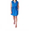 Cozy Co. Sierra Curvy Mini Dress In Blue In Blue