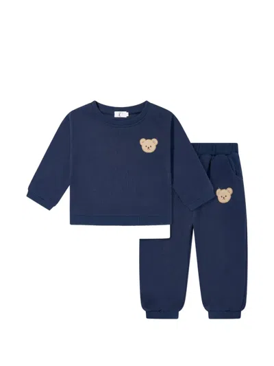 Cozy Crew Club Babies' Bear Tracksuit In Blue