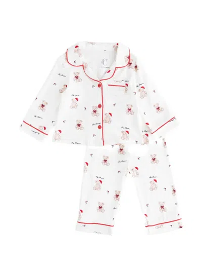 Cozy Crew Club Babies' Holly Jolly Bear Pyjama Set In White