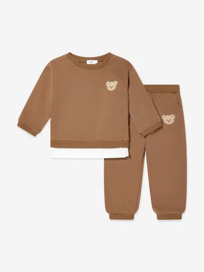 Cozy Crew Club Kids The Bear Colour Tracksuit In Brown